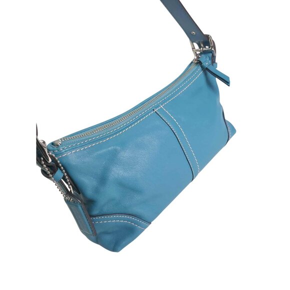 COACH Aqua Hamptons Soho Demi Baguette Y2K Shoulder Bag - Picture 11 of 13